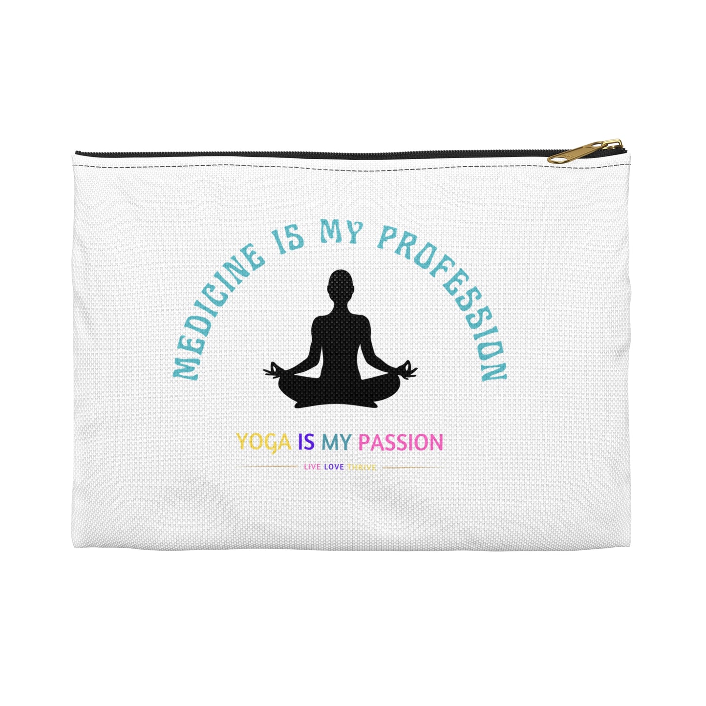 Yoga Physician Themed Accessory Pouch for Healthcare Professionals, Meditation Organizer, Gift for Yogis, Wellness Storage, Fitness Bag