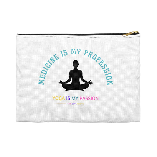 Yoga Physician Themed Accessory Pouch for Healthcare Professionals, Meditation Organizer, Gift for Yogis, Wellness Storage, Fitness Bag