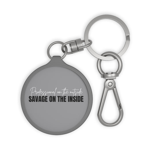 Professional and Savage Keyring Tag - Professional on the Outside, Savage on the Inside - Unique Gift, Motivational Keychain, Desk Accessory, Fun Keyring, [...]