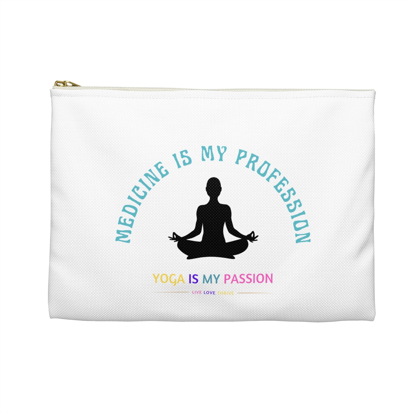 Yoga Physician Themed Accessory Pouch for Healthcare Professionals, Meditation Organizer, Gift for Yogis, Wellness Storage, Fitness Bag