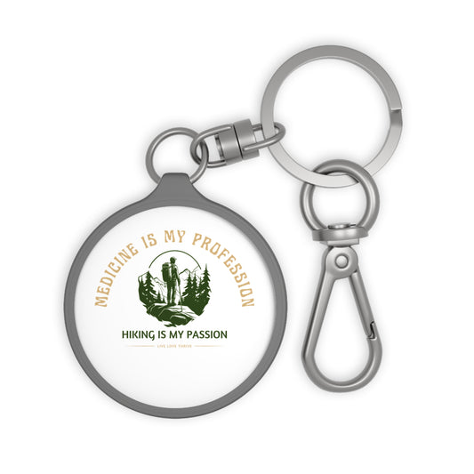 Medicine Profession/Hiking Passion Keyring Tag | Hiking Gift for Healthcare Workers, Nature Lover's Keychain, Nurse Accessory, Adventure Keepsake