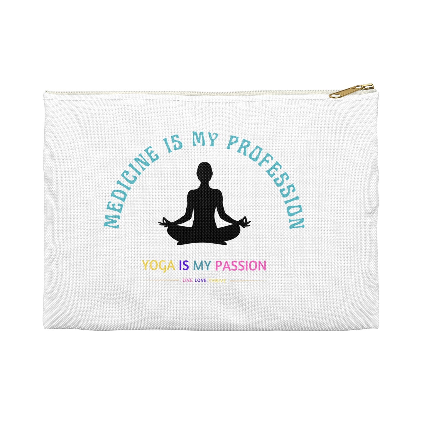 Yoga Physician Themed Accessory Pouch for Healthcare Professionals, Meditation Organizer, Gift for Yogis, Wellness Storage, Fitness Bag