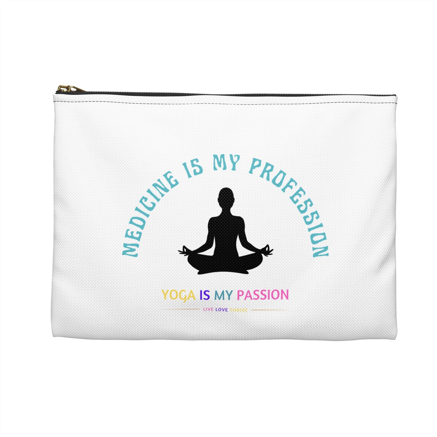 Yoga Physician Themed Accessory Pouch for Healthcare Professionals, Meditation Organizer, Gift for Yogis, Wellness Storage, Fitness Bag