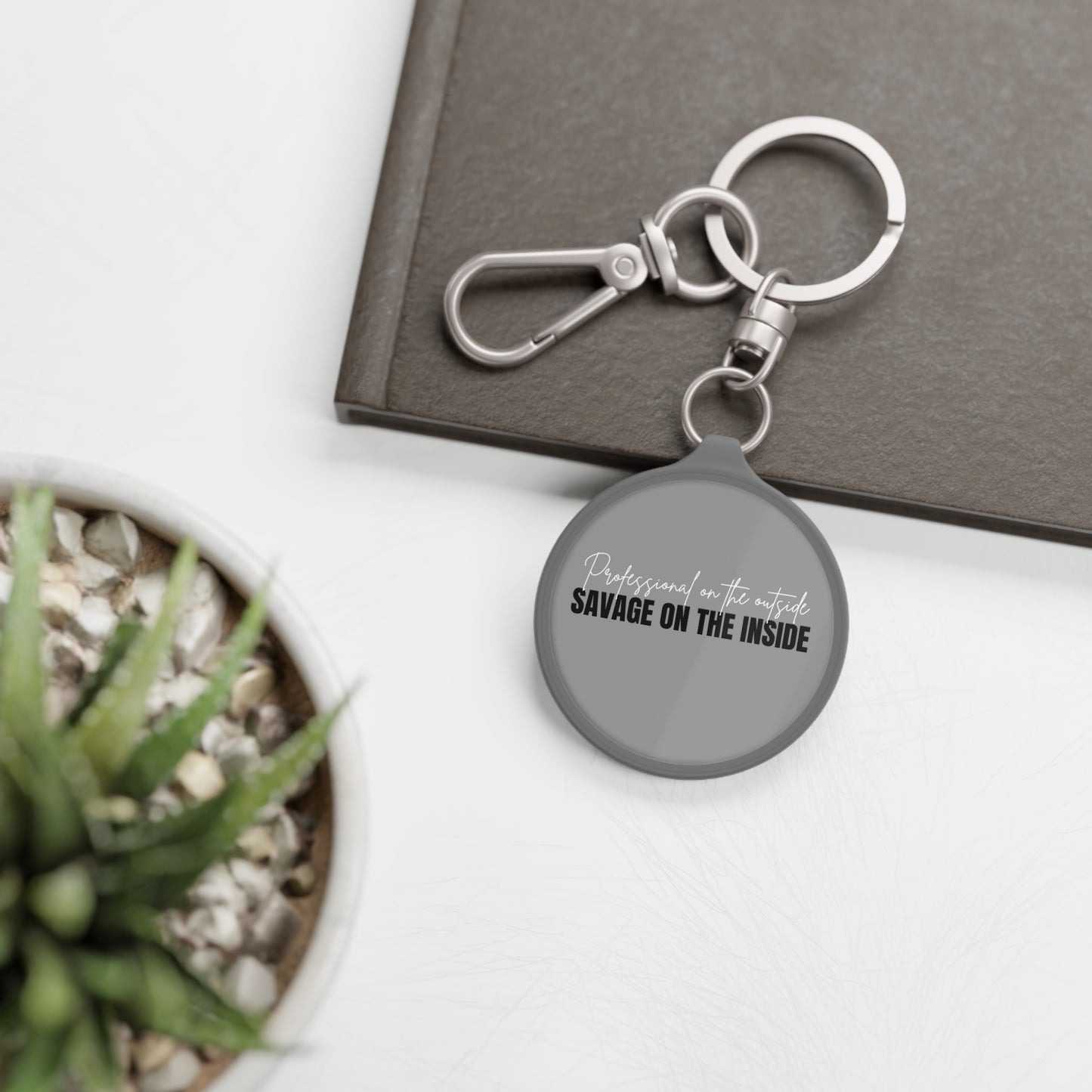 Professional and Savage Keyring Tag - Professional on the Outside, Savage on the Inside - Unique Gift, Motivational Keychain, Desk Accessory, Fun Keyring, [...]